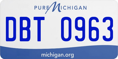 MI license plate DBT0963