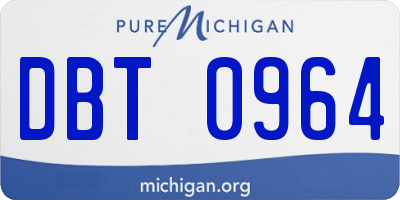 MI license plate DBT0964