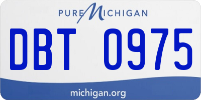 MI license plate DBT0975
