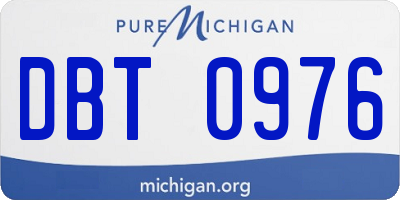 MI license plate DBT0976