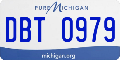 MI license plate DBT0979