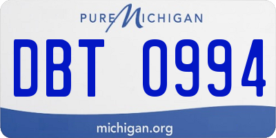 MI license plate DBT0994