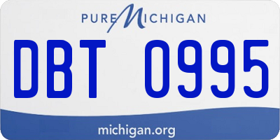 MI license plate DBT0995