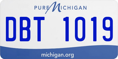 MI license plate DBT1019