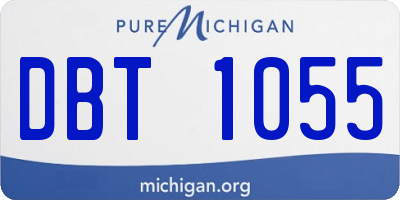 MI license plate DBT1055