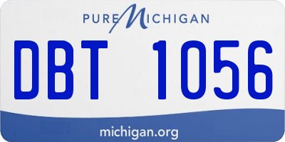 MI license plate DBT1056