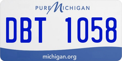 MI license plate DBT1058