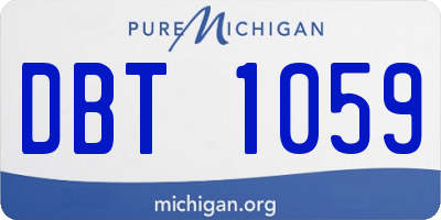 MI license plate DBT1059