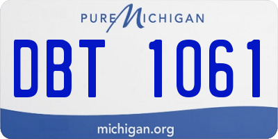MI license plate DBT1061