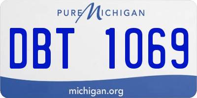 MI license plate DBT1069
