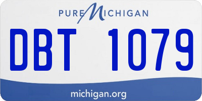 MI license plate DBT1079