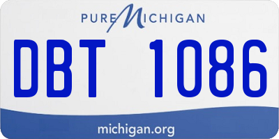 MI license plate DBT1086