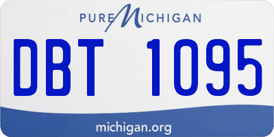 MI license plate DBT1095