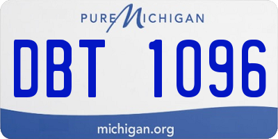 MI license plate DBT1096