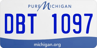 MI license plate DBT1097
