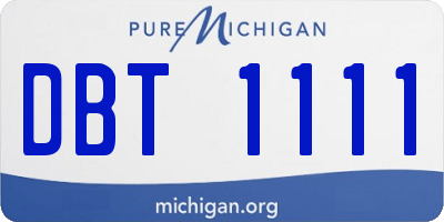 MI license plate DBT1111