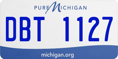 MI license plate DBT1127