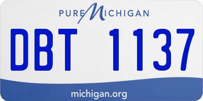 MI license plate DBT1137