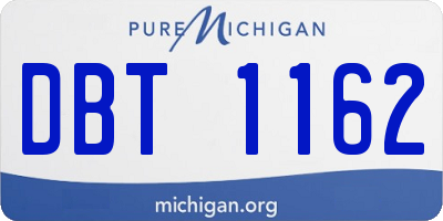 MI license plate DBT1162