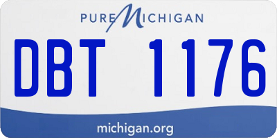 MI license plate DBT1176
