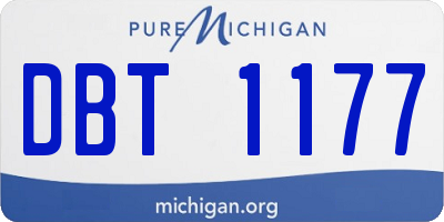 MI license plate DBT1177
