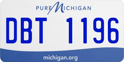 MI license plate DBT1196