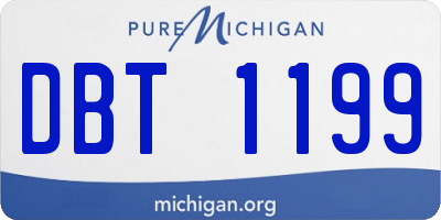 MI license plate DBT1199