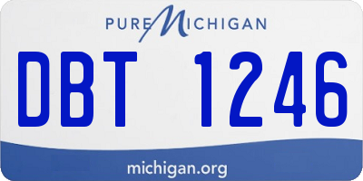 MI license plate DBT1246