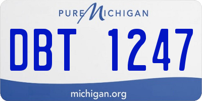 MI license plate DBT1247