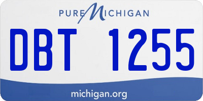 MI license plate DBT1255