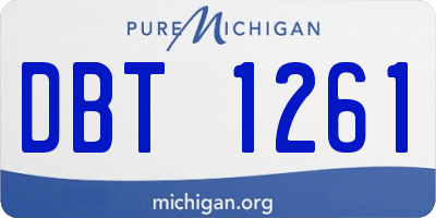 MI license plate DBT1261