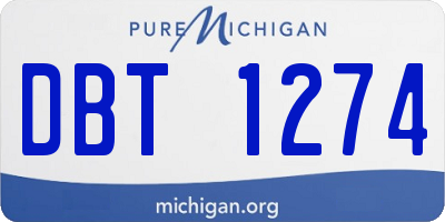 MI license plate DBT1274