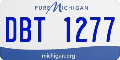 MI license plate DBT1277