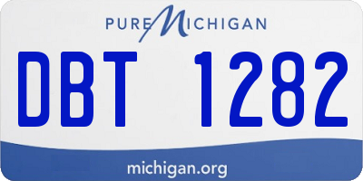 MI license plate DBT1282