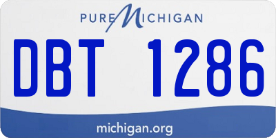 MI license plate DBT1286