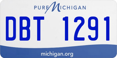 MI license plate DBT1291