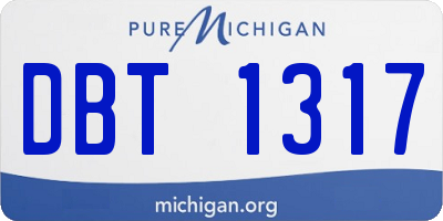 MI license plate DBT1317