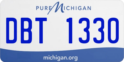 MI license plate DBT1330