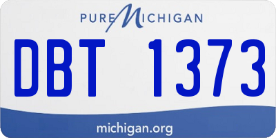 MI license plate DBT1373