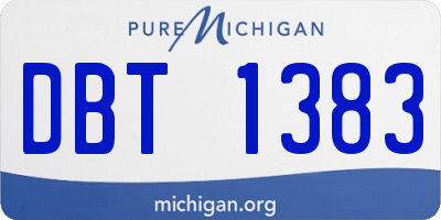 MI license plate DBT1383