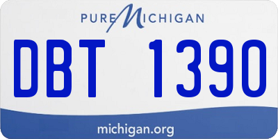 MI license plate DBT1390