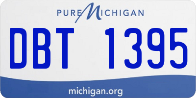 MI license plate DBT1395