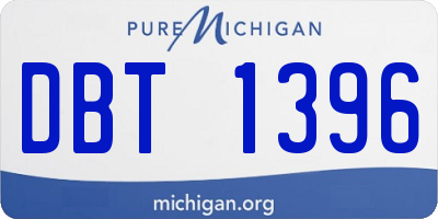 MI license plate DBT1396