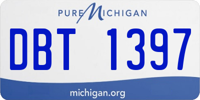 MI license plate DBT1397