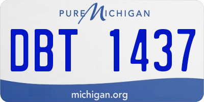 MI license plate DBT1437