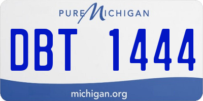 MI license plate DBT1444