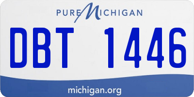 MI license plate DBT1446