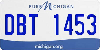 MI license plate DBT1453