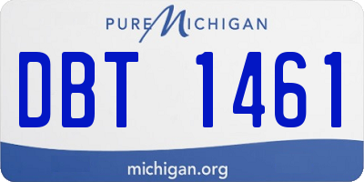 MI license plate DBT1461