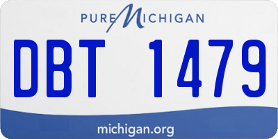 MI license plate DBT1479